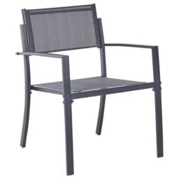 Wyld and Coco 2 Seater Outdoor Bistro Set Dark Grey Powder Coat Steel Tempered - thumbnail 3