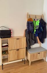 Nordlys Shoe Storage Entryway Furniture Wood 2 Drawers in Brown - thumbnail 9