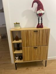 Nordlys Shoe Storage Entryway Furniture Wood 2 Drawers in Brown - thumbnail 8