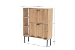 Nordlys Shoe Storage Entryway Furniture Wood 2 Drawers in Brown - thumbnail 5