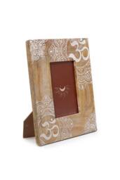 KDMD White Mango Wood Mandala Picture Frame for 10x15cm Photos in Brown - Size: 10x15 cm - thumbnail 1