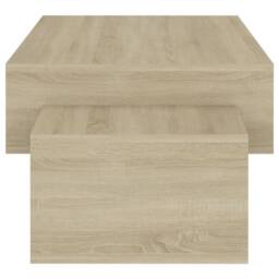 Berkfield Home Coffee Table Sonoma Oak 105x55x32 cm Engineered Wood in Light Tan - Size: 105 x 55 x 32 cm - thumbnail 6