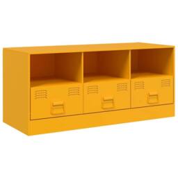 Berkfield Home TV Cabinet Mustard Yellow 99x39x44 cm Steel - Size: 99 x 39 x 44 cm