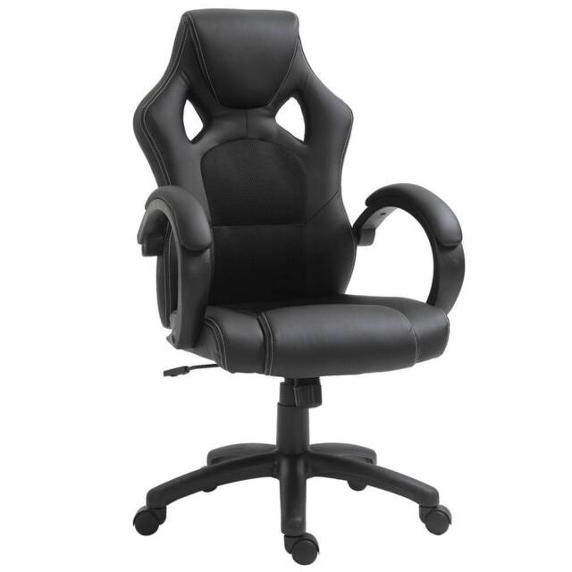 FORGEVIO Executive Racing Swivel Gaming Office Chair PU Leather in Black - image 1