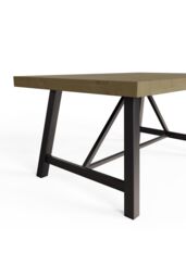 FWStyle Lowry 1.6M Large Pine Fixed Top Dining Table (H) 76 (W) 160 (D) 100cm in Brown - thumbnail 4