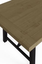 FWStyle Lowry 1.6M Large Pine Fixed Top Dining Table (H) 76 (W) 160 (D) 100cm in Brown - thumbnail 3