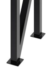 Living and Home 71cm/27.95 inch 2Pcs Black N-shaped Anti-Slip Metal Table Legs Furniture Replacement Legs for DiningTable, Desks and Workbenches - thumbnail 5