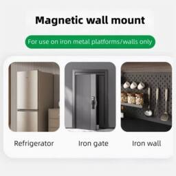 Kelvenix Grey Wall Mounted Magnetic Paper Towel Holder - thumbnail 4