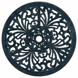 Berkfield Home 3-Piece Garden Bistro Set in Green Cast Aluminum - thumbnail 8