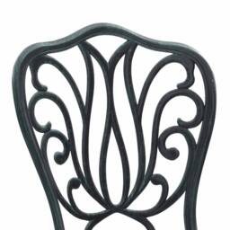 Berkfield Home 3-Piece Garden Bistro Set in Green Cast Aluminum - thumbnail 9