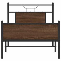 Berkfield Home Bed Frame without Mattress Brown Oak 80x200 cm Engineered Wood - thumbnail 6