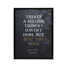 "Artery8 Quote Hamilton Musical Just You Wait Framed Canvas Wall Art Print in Grey - Size: W12"" x H16""" - thumbnail 1
