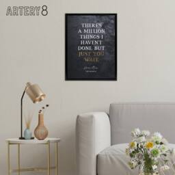 "Artery8 Quote Hamilton Musical Just You Wait Framed Canvas Wall Art Print in Grey - Size: W12"" x H16""" - thumbnail 3