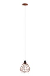 Orsina Copper Wire Geometric Pendant Light, Crystalline Shape Hanging Lamp, Durable Wire Lamp With Angular Frame in Gold - thumbnail 4