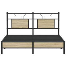 Berkfield Home Decorative Bed Frame without Mattress Sonoma Oak 140x200 cm Engin in Brown - thumbnail 6