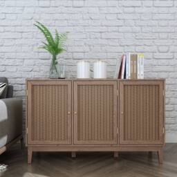Lemon Pavilion Furniture Bordeaux Large Sideboard - MDF - L39.4 x W128.2 x H78.2 cm - Oak in Brown - Size: 1 Pack - thumbnail 4