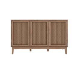 Lemon Pavilion Furniture Bordeaux Large Sideboard - MDF - L39.4 x W128.2 x H78.2 cm - Oak in Brown - Size: 1 Pack