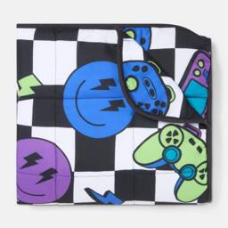 OHS Kids Checkerboard 3kg Weighted Blanket Sensory Sleep Quilted Throw - thumbnail 6