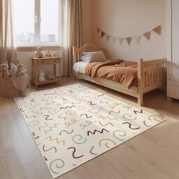 THE RUGS Adventures Kids Rug Fiete Cream Multicolour Kids Bedroom Rug - Size: 120 cm x 170 cm - thumbnail 3