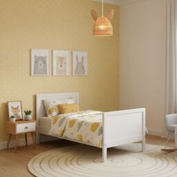 Happy Homewares Natural Woven Rattan Childrens Pendant Lighting Shade with Bunny Ears in Brown - thumbnail 6