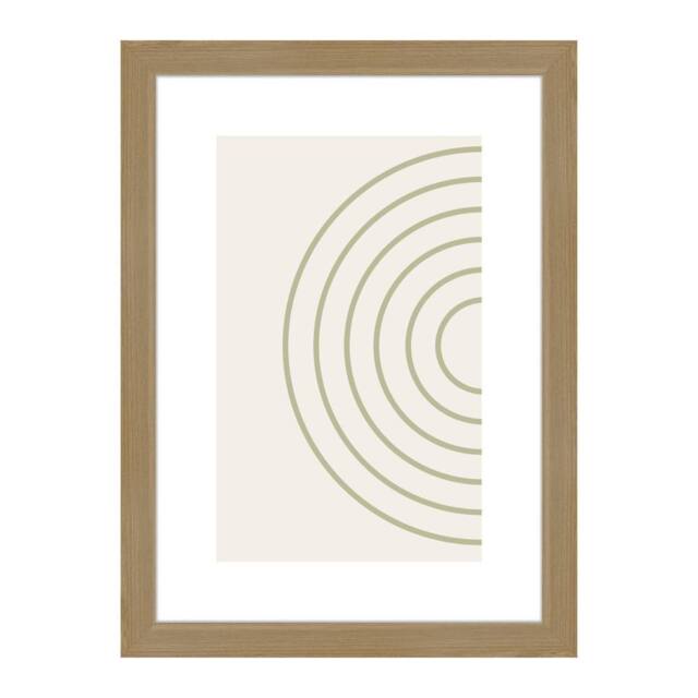 nielsen Velino Picture Frame A4 - Glass Front & Abstract Poster Print in Light Oak - image 1