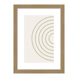 nielsen Velino Picture Frame A4 - Glass Front & Abstract Poster Print in Light Oak