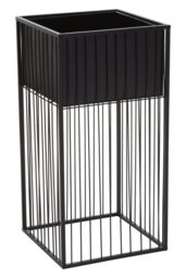 Orsina Versatile Design Floor Standing Planter, Robust Constructed Large Flower Pot For Garden, Easy To Maintain Pot in Black - thumbnail 2