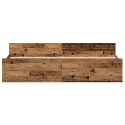 Berkfield Home Bed Frame Old Wood 200x200 cm Engineered Wood in Brown - thumbnail 5
