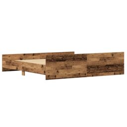 Berkfield Home Bed Frame Old Wood 200x200 cm Engineered Wood in Brown - thumbnail 7