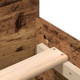 Berkfield Home Bed Frame Old Wood 200x200 cm Engineered Wood in Brown - thumbnail 8