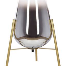 Wyld and Coco Table Lamp Gold Steel with Smoked Glass Shade Modern Glam - thumbnail 2