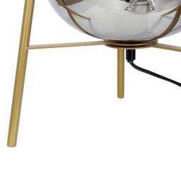 Wyld and Coco Table Lamp Gold Steel with Smoked Glass Shade Modern Glam - thumbnail 7