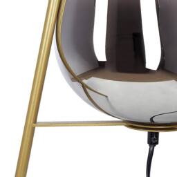 Wyld and Coco Table Lamp Gold Steel with Smoked Glass Shade Modern Glam - thumbnail 6
