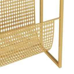 Berkfield Home Magazine Rack Gold 35x15x45 cm Steel - Size: 35 x 15 x 45 cm - thumbnail 6