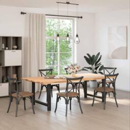 Berkfield Home Coffee Table Legs Black 2 pcs 100x(72-73) cm Steel - thumbnail 1