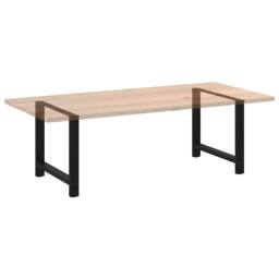 Berkfield Home Coffee Table Legs Black 2 pcs 100x(72-73) cm Steel - thumbnail 8