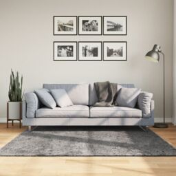 Berkfield Home Rug Short Pile Soft & Washable Anthracite 160x160 cm in Black - Size: 100 cm diameter - thumbnail 1