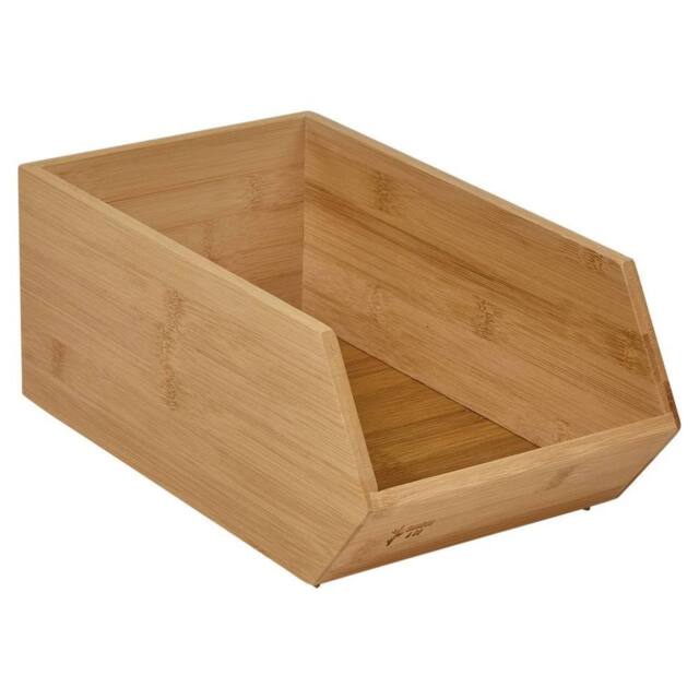Havendro 1PCS Single Compartment Wooden Cosmetic Organiser Makeup Storage in Natural - image 1