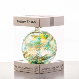 Sienna Glass Happy Easter 10cm Friendship Ball Peridot in Green - thumbnail 2