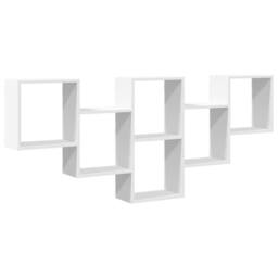 Berkfield Home Durable Wall Shelf White 159x18x66 cm Engineered Wood - Size: 159 x 18 x 66 cm - thumbnail 3