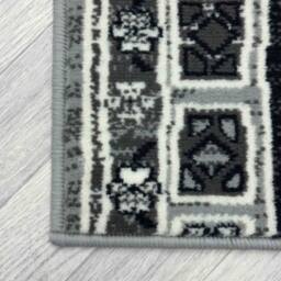 runrug Hallway Carpet Runner Rug - Soft & Comfy, 9mm - 'Mayan' in Grey - Size: 60 cm x 150 cm - thumbnail 2