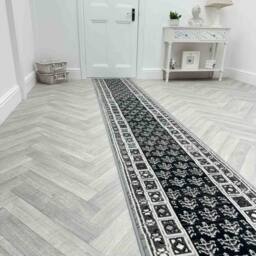runrug Hallway Carpet Runner Rug - Soft & Comfy, 9mm - 'Mayan' in Grey - Size: 60 cm x 150 cm - thumbnail 3