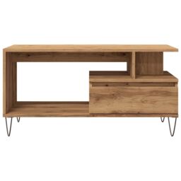 Berkfield Home Coffee Table Artisan Oak 90x49x45 cm Engineered Wood in Brown - Size: 90 x 49 x 45 cm - thumbnail 4
