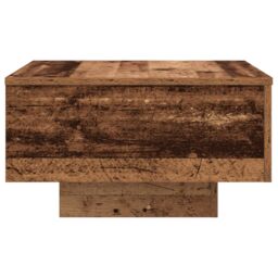 Berkfield Home Coffee Table with LED Lights Old Wood 55x55x31 cm in Brown - Size: 55 x 55 x 31 cm - thumbnail 7