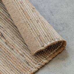 THE RUGS Handloom Jute Rug Dhaka Natural Jute Wool Cotton Woven Rug in Beige - Size: 60 cm x 90 cm - thumbnail 3