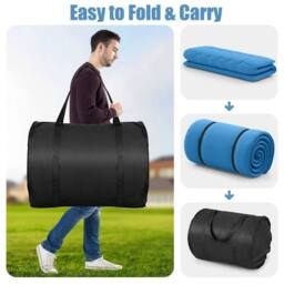 Kelvenix Floor Mattress Pad Futon Mattress 200x150x10cm in Blue - Size: King - thumbnail 4