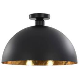 Berkfield Home Elegant Ceiling Lamps 2 pcs Black & Gold Semi-spherical E27 - thumbnail 8