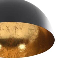 Berkfield Home Elegant Ceiling Lamps 2 pcs Black & Gold Semi-spherical E27 - thumbnail 9