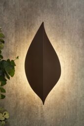BHS Lighting Lesley LED Leaf Style Outdoor Wall Light in Brown - thumbnail 4