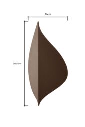 BHS Lighting Lesley LED Leaf Style Outdoor Wall Light in Brown - thumbnail 5